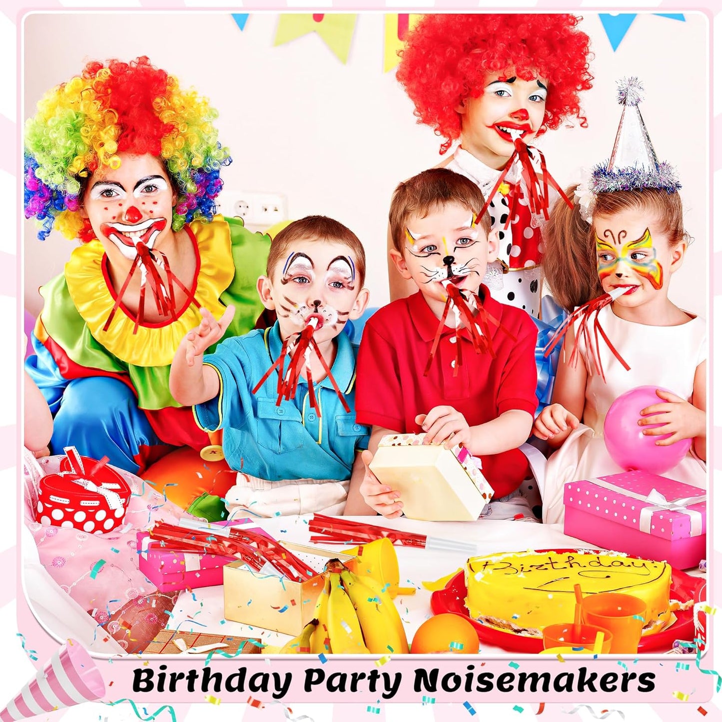 12 Pcs Noise Makers Glitter Metallic Fringed Party Blowers for Birthday New Years Graduation Sporting Events Party Favor Supplies (Mixed Colors)