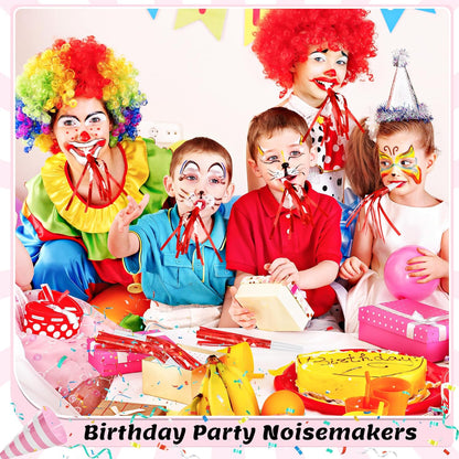 12 Pcs Noise Makers Glitter Metallic Fringed Party Blowers for Birthday New Years Graduation Sporting Events Party Favor Supplies (Mixed Colors)
