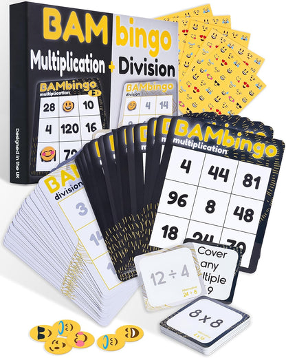 THE BAMBINO TREE Addition and Subtraction Facts Bingo Game - 1st 2nd & 3rd Grade Educational Math Learning for Classroom & Homeschool