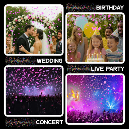 Ultimate Confetti, Multicolor Biodegradable Confetti - Rectangular Fluttering Tissue Paper Confetti for Cannon and Launcher use - Best for Holidays, Birthday, Wedding, and Parties - 1 lb, 16 oz