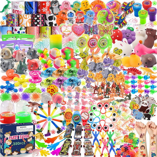 Yutin 350PCS Prize Box Toys for Kids Classroom, Party Favor Bulk Goodie Bag Stuffers for Kids 4-8 8-12, Pinata Filler, Treasure Chest Box Prizes, Birthday Gift Bags Toys for Boys Girls 3-5