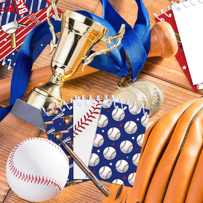 24 Pcs Mini Baseball Themed Notepads Sports Party Favors Sports Spiral Pocket Notepads Goodie Bag Stuffers Notepads Spiral Mini Notebooks for Teens Teacher Classroom Reward