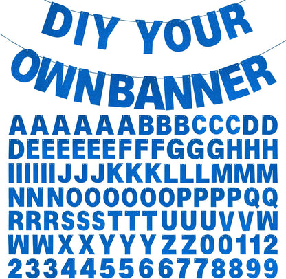 DIY Banner Kit with Letters Glitter Banner Letters Customizable Birthday Banners Graduation Banner Custom Party Hanging Banner for Graduation Wedding Party Baby Shower Decoration(Gold)