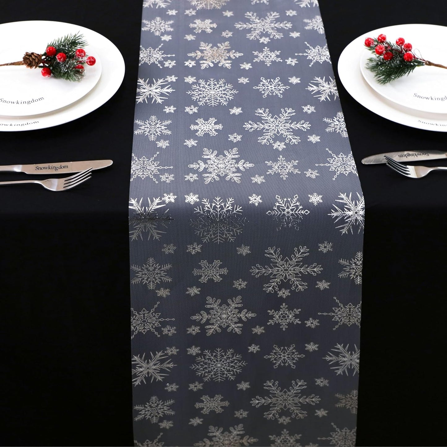 Snowkingdom 2 Pieces Gold Table Runner, Sequin Glitter Foil Metallic Thin Mesh Runner Roll 11"x108", Gold Table Decorations for Event Party, Wedding, Birthday Party, Christmas