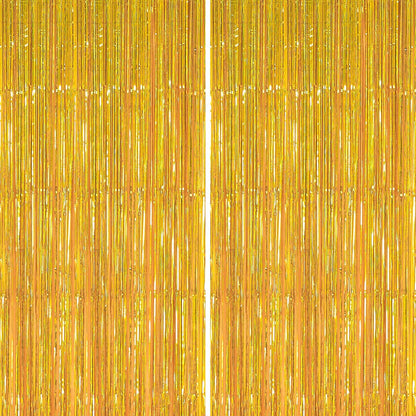 PartyWoo Silver Streamers 3pcs Tinsel Backdrop 8.2FT Metallic Tinsel Foil Fringe Streamer Curtains Party Photo Booth Backdrop for Graduation Baby Shower Bachelorette Wedding Disco Party Decorations