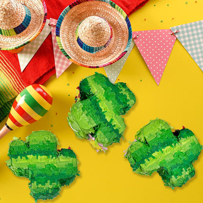 GIFTEXPRESS 6-Pack 6" Mini Cactus Pinatas, Pinatas for Cinco De Mayo, Fiestas, Taco, Llama Birthday, Carnival, Classroom & Table Centerpiece Party Favor and Decoration