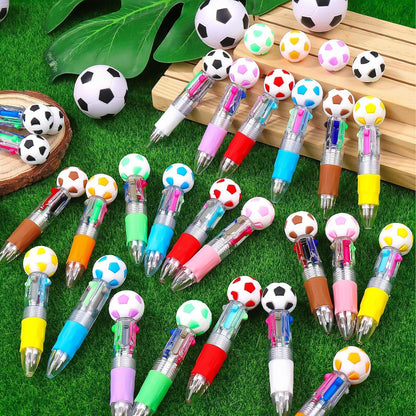 CZWZ 20Pcs Mini Multicolor Pens in One 4-in-1 Cute Pens Bulk for Kids, Fun Kawaii Ballpoint Pens for Birthdays and Children's Party Favors Gifts Teacher School Supplies
