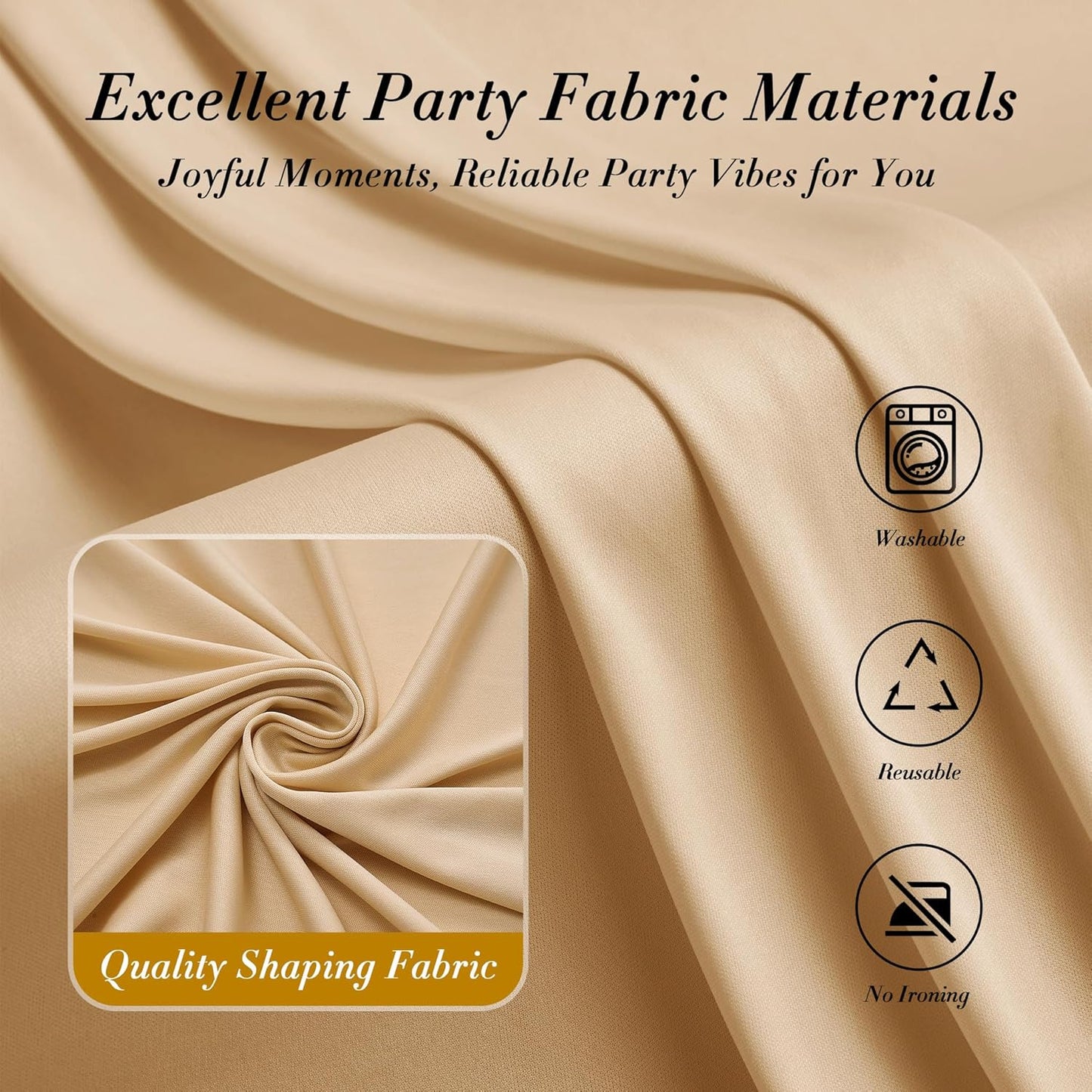 10 ft x 10 ft Wrinkle Free White Backdrop Curtains for Wedding Parties, Polyester Photography Backdrop Drapes for Birthday Parties Stage Backdrop Stand, 2 Panels 5x10FT Background Curtains