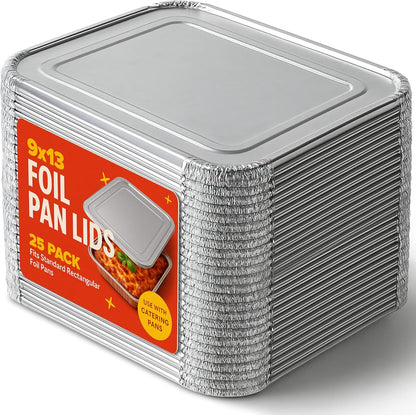 Stock Your Home Aluminum Pans 9x13 Disposable Foil Pans (30 Pack) - Half Size Steam Table Deep Trays - Tin Foil Pans Great for Cooking, Heating, Storing, Prepping Food