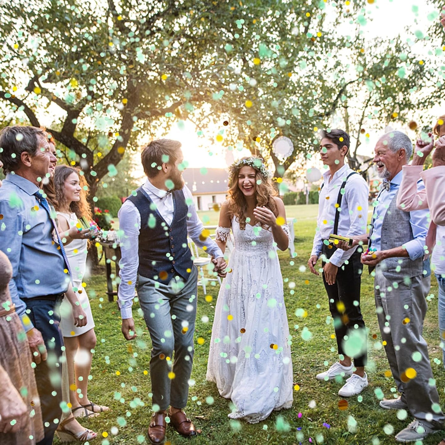 8 PCS Confetti Poppers Cannons for Gender Reveal Wedding Birthday Graduation Baby Shower Anniversary Christmas New Year's Fun Party Supplies Decorations and Favors