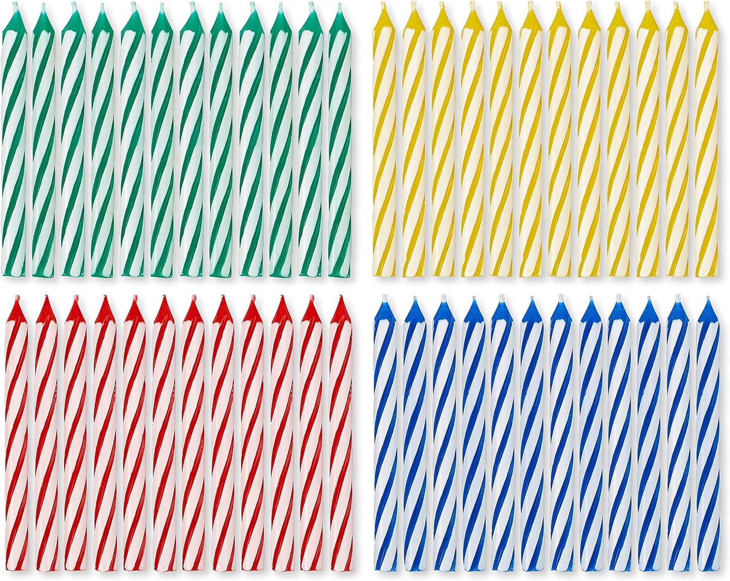American Greetings Birthday Candles, Small White Spiral (48-Count)