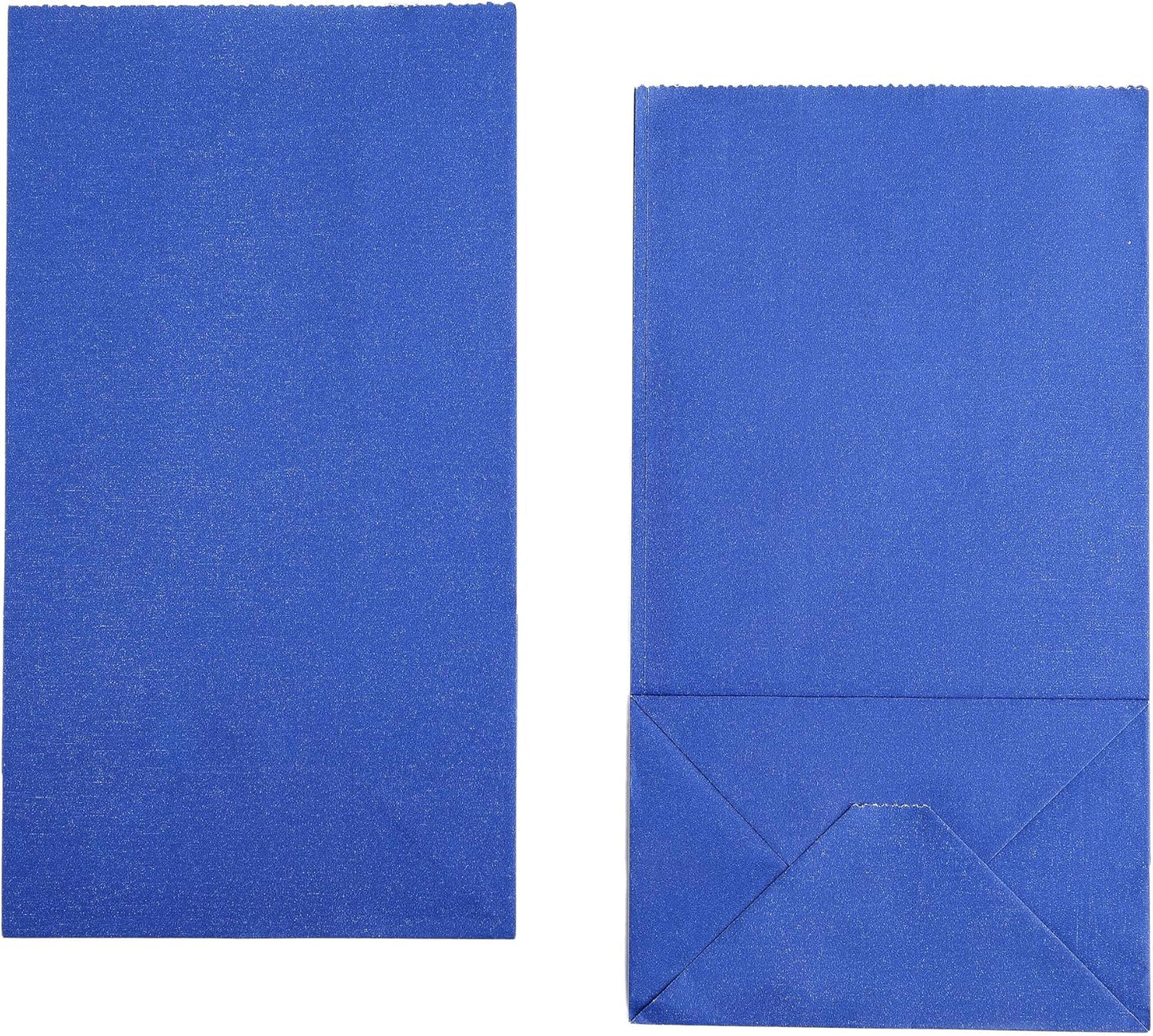 Partay Shenanigans Party Favor Bags - 50 Pack Kraft Paper Goodie Gift Lunch Treat Bags - Party Supplies for Theme Kids Birthday - 5"x3"x9" (Baby Blue)