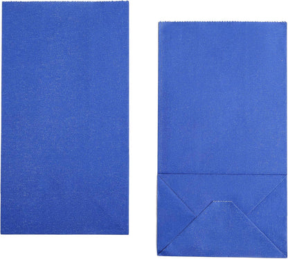 Partay Shenanigans Party Favor Bags - 50 Pack Kraft Paper Goodie Gift Lunch Treat Bags - Party Supplies for Theme Kids Birthday - 5"x3"x9" (Baby Blue)