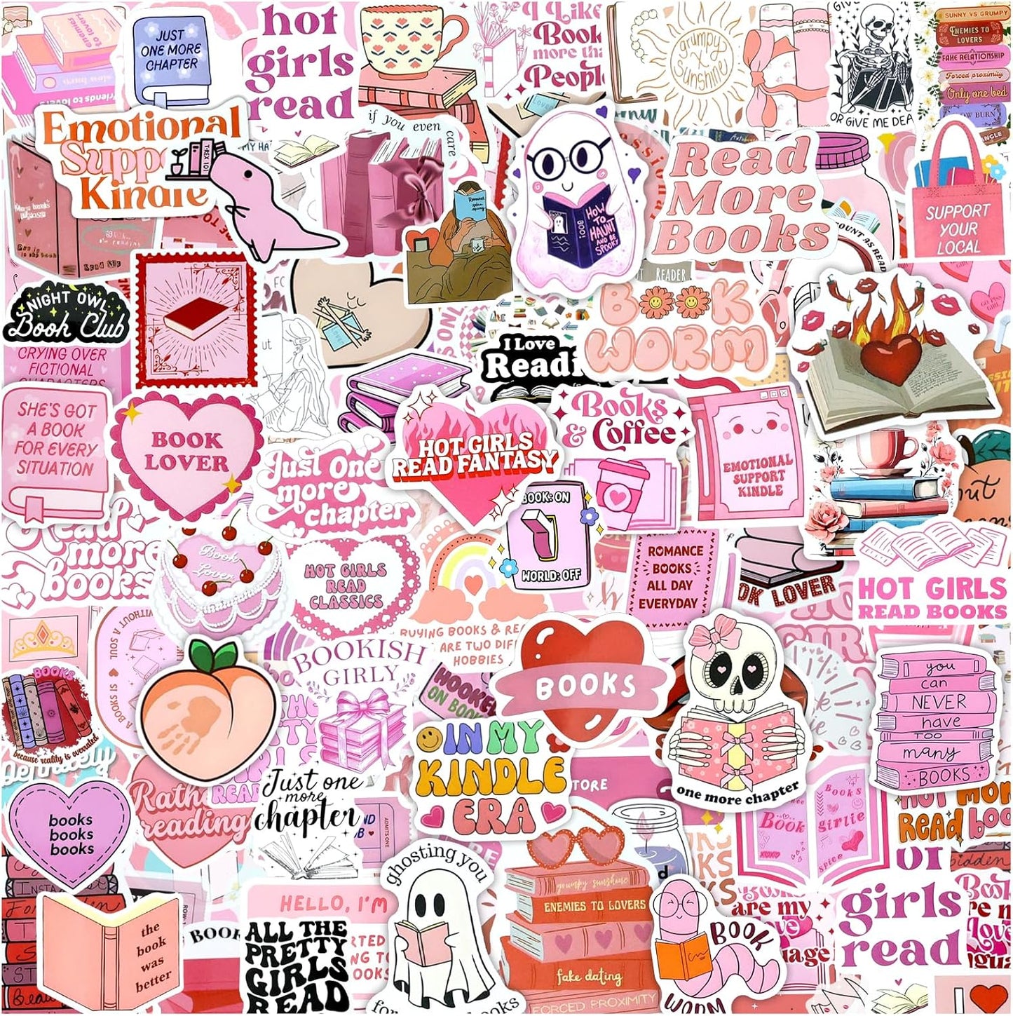 200Pcs Water Bottle Stickers for Kids, Cute Stickers for Water Bottles, Vinyl Waterproof Aesthetic Laptop Sticker Pack Classroom Prizes Skateboard for Kids Teens Girls Students (Cute-200pcs)