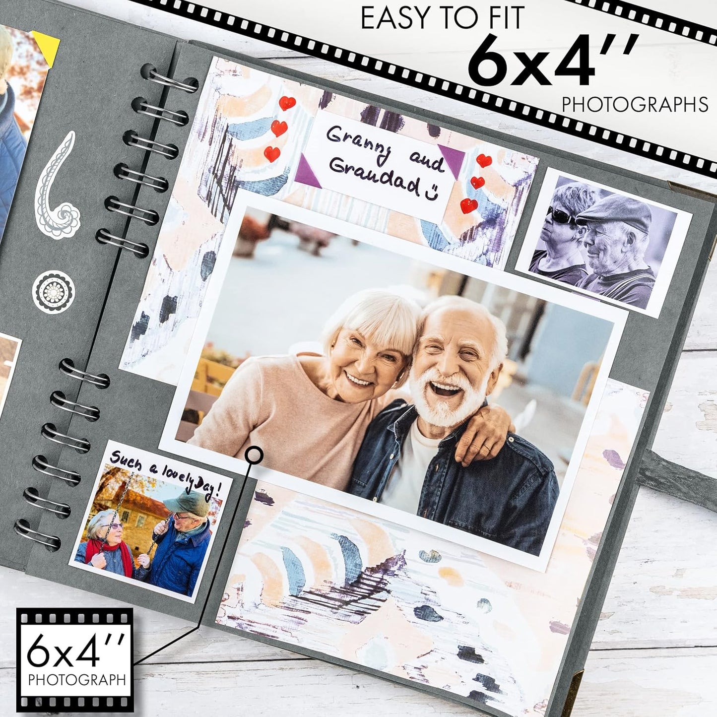 Bstorify Scrapbook Album 60 Pages (8 x 8 Inch) Brown Thick 200gsm Kraft Paper, Photo Album Scrapbook, Memory Book - Ideal for Your Scrapbooking Albums Art & Craft Projects