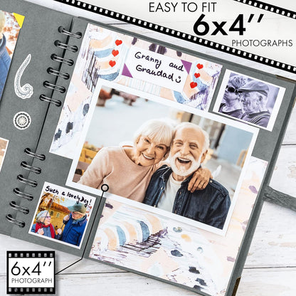 Bstorify Scrapbook Album 60 Pages (8 x 8 Inch) Brown Thick 200gsm Kraft Paper, Photo Album Scrapbook, Memory Book - Ideal for Your Scrapbooking Albums Art & Craft Projects