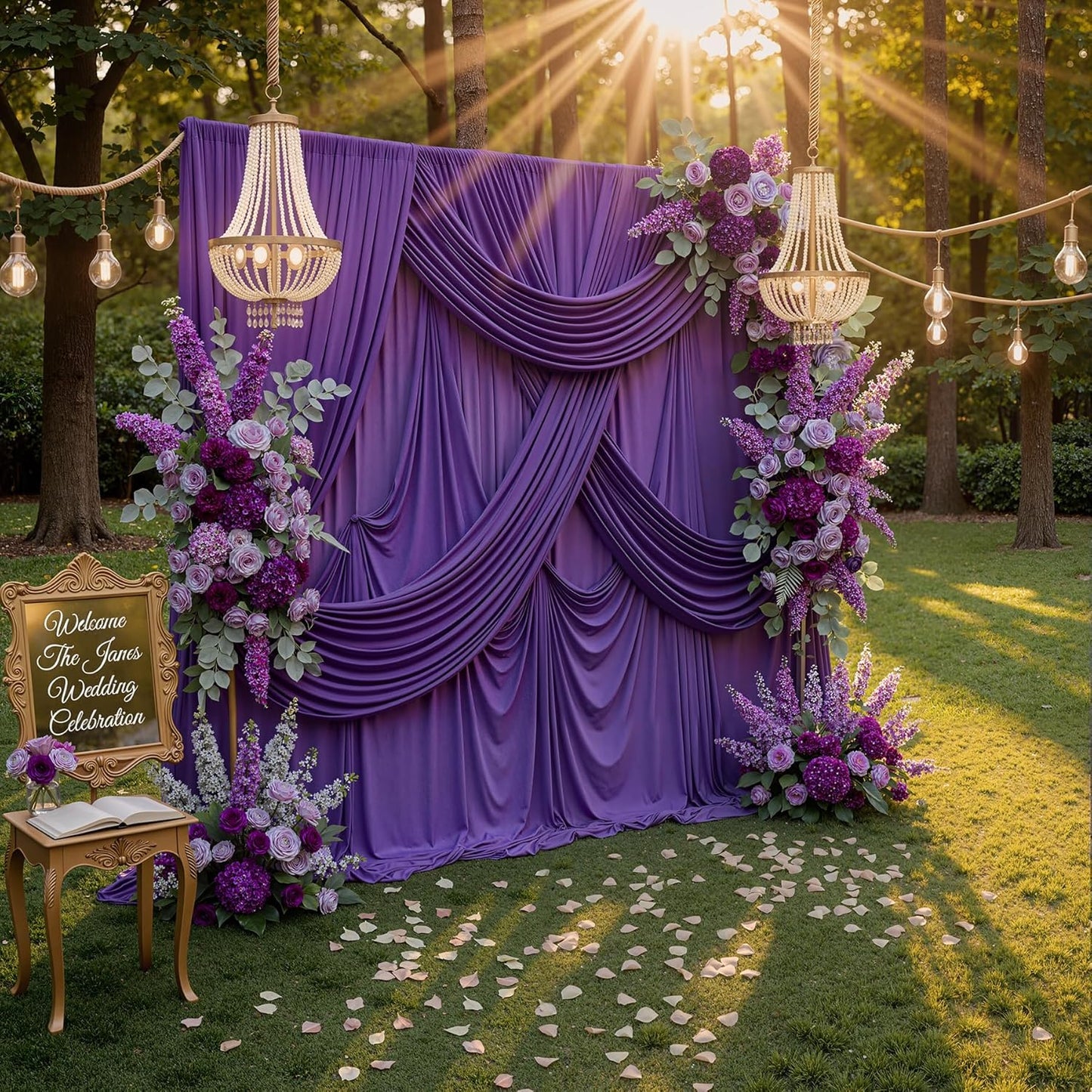 10ftx10ft Black Backdrop Curtains for Weddings Parties, Wrinkle Free 2 Panels Silky Polyester Photo Backdrop Drapes Back Drop Cloth Drapery for Birthday Mother'sDay Photography Background