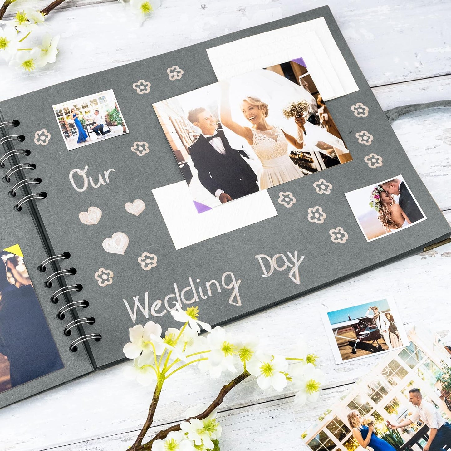 Bstorify Scrapbook Album 60 Pages (8 x 8 Inch) Brown Thick 200gsm Kraft Paper, Photo Album Scrapbook, Memory Book - Ideal for Your Scrapbooking Albums Art & Craft Projects