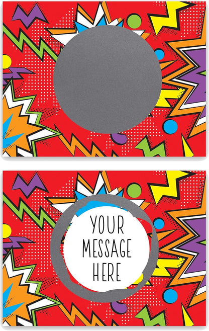 My Scratch Offs - Customizable Scratch-Off Cards Graffiti Design for Prizes, Classroom Rewards & Teacher Supplies, 50 Pack