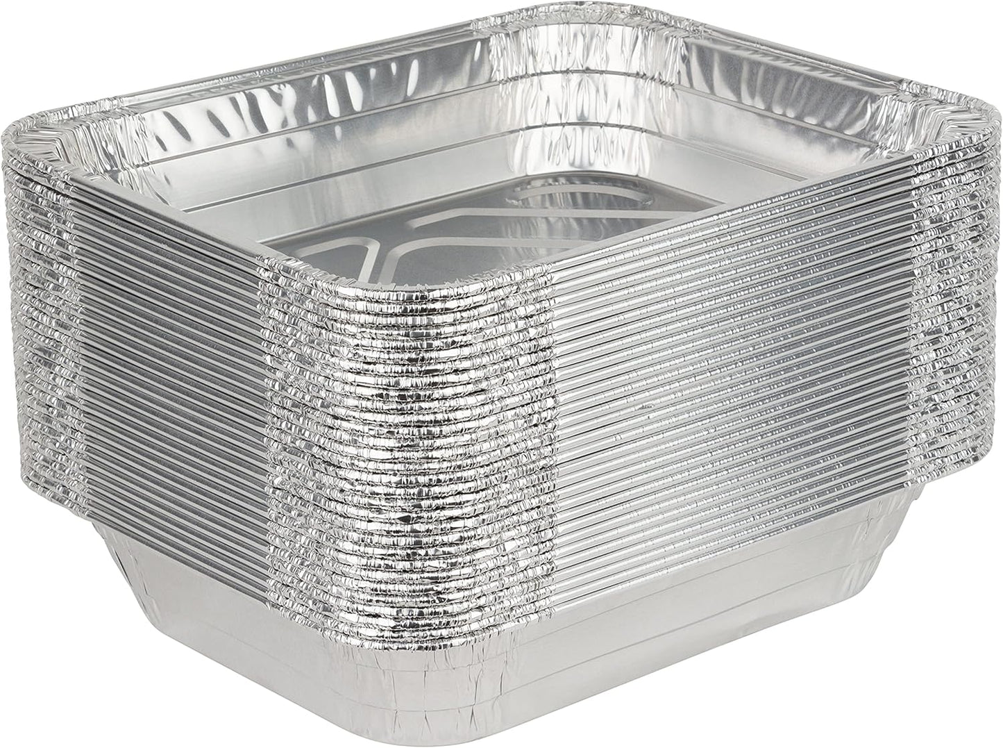 Stock Your Home Aluminum Pans 9x13 Disposable Foil Pans (30 Pack) - Half Size Steam Table Deep Trays - Tin Foil Pans Great for Cooking, Heating, Storing, Prepping Food