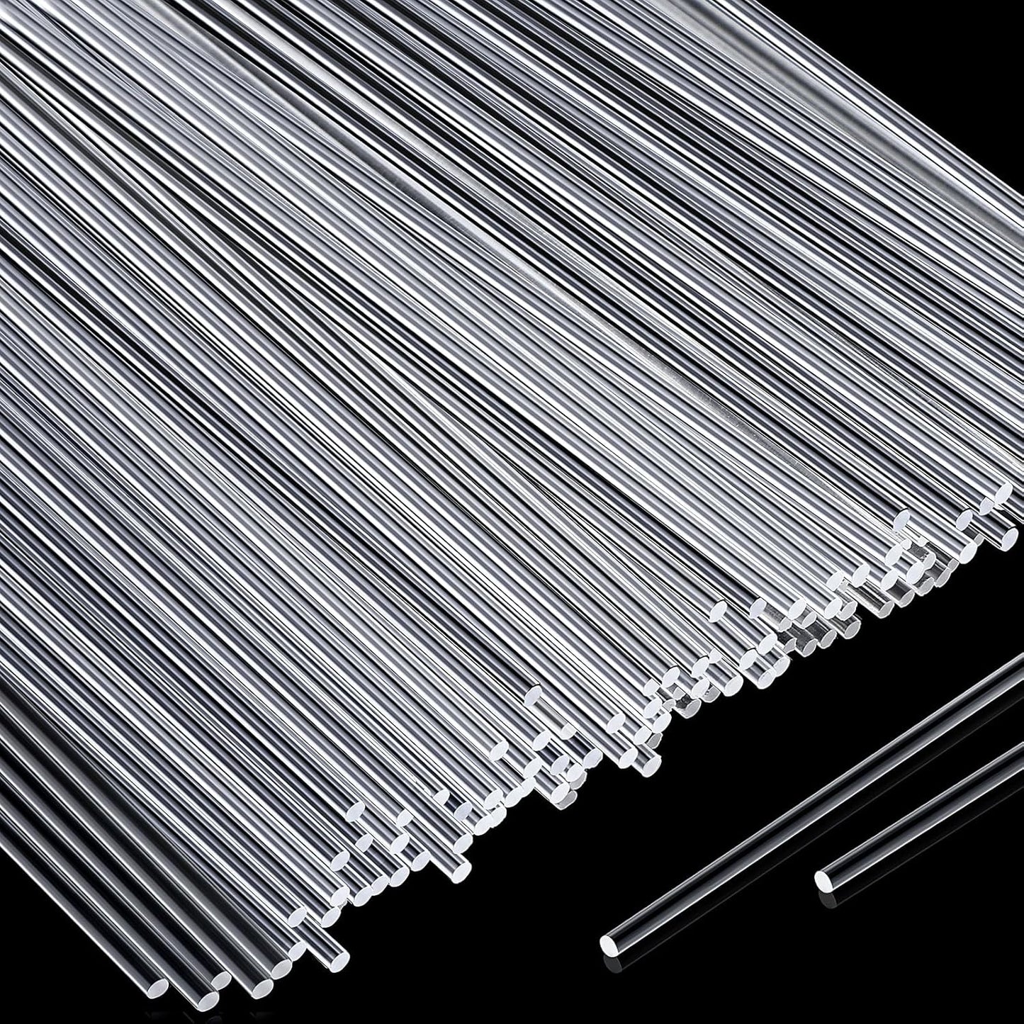 Zopeal 200 Pcs Acrylic Lollipop Sticks Clear Cake Pops Rods Cake Topper Candy Cupcake Treat Stick for Wedding Chocolate Cookie Dessert Handmade DIY Crafts Party Decor Gardening(6 x 0.12 Inches,Clear)