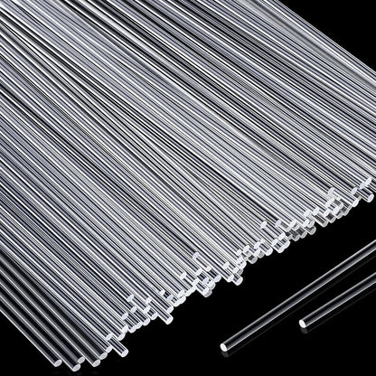 Zopeal 200 Pcs Acrylic Lollipop Sticks Clear Cake Pops Rods Cake Topper Candy Cupcake Treat Stick for Wedding Chocolate Cookie Dessert Handmade DIY Crafts Party Decor Gardening(6 x 0.12 Inches,Clear)