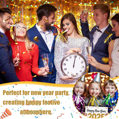 12 Pcs Glitter Noise Makers Metallic Fringed Party Blower for Adults Birthday Graduation New Years Party Favors Supplies (Colorful)