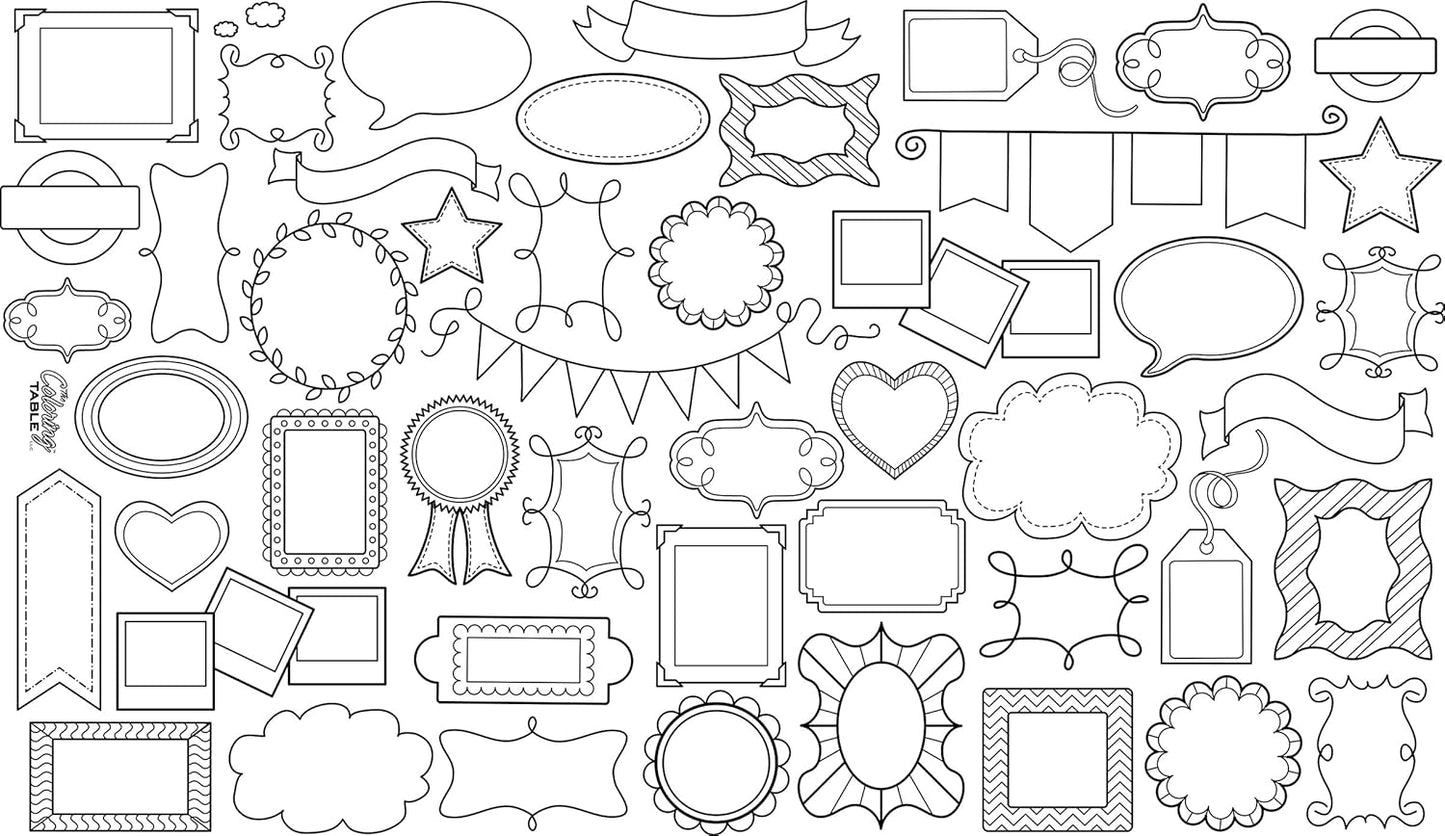 Animal Fun Design – Square Tablecloth 60”X60” – Interactive Coloring Tablecloth for Kids - Poly/Cotton Fabric – Washable and Reusable – DIY Activity for Children and Adults