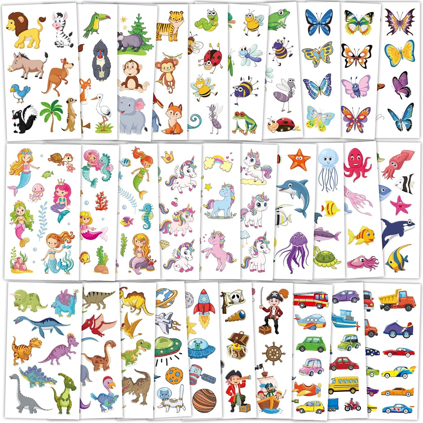150 PCS Summer Temporary Tattoos, 6 Sheets Waterproof Fake Tattoos with Tropical Fruits Flamingos Hello Summer for Adults Pool Party, Hawaiian Stickers for Hawaiian Luau Party Favors Supplies