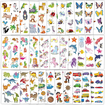 150 PCS Summer Temporary Tattoos, 6 Sheets Waterproof Fake Tattoos with Tropical Fruits Flamingos Hello Summer for Adults Pool Party, Hawaiian Stickers for Hawaiian Luau Party Favors Supplies