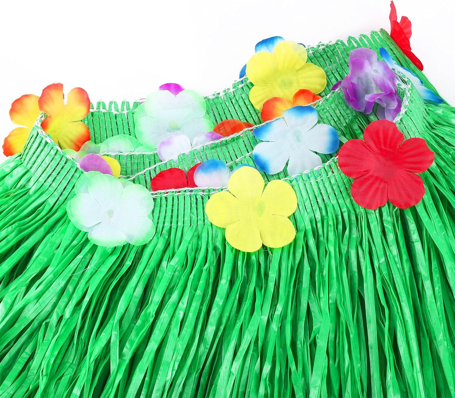 Fovths Luau Grass Table Skirt Natural 9 Feet x 29.5 Inch Hawaiian Table Skirt for Tropical Hawaiian Party Decorations Luau Costume Party, Straw Yellow