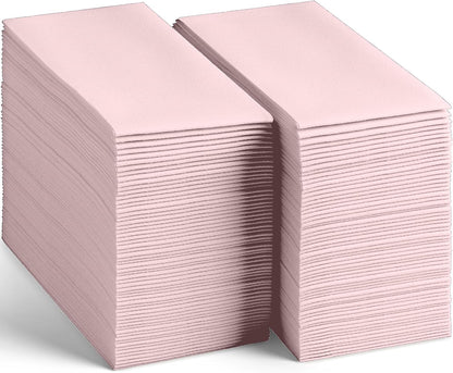 50-Pack Disposable Linen-Feel Caramel Napkins, 12" x 17" Cloth-Like Paper Dinner Napkins For Wedding, Bathroom, Party Or Event
