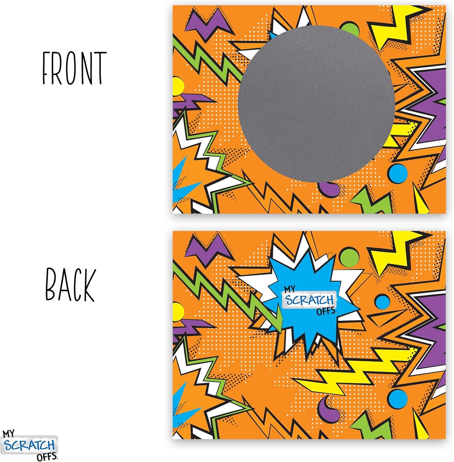 My Scratch Offs - Customizable Scratch-Off Cards Graffiti Design for Prizes, Classroom Rewards & Teacher Supplies, 50 Pack