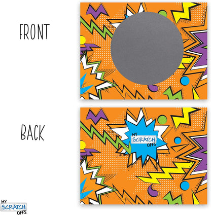 My Scratch Offs - Customizable Scratch-Off Cards Graffiti Design for Prizes, Classroom Rewards & Teacher Supplies, 50 Pack