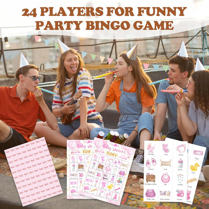Book Bingo Game, Reading Party Bingo Cards Set, Read Themed Party Games Supplies for Book Lovers, Adults Family Friends Holiday Activities Favors Decorations for 24 Player, 01