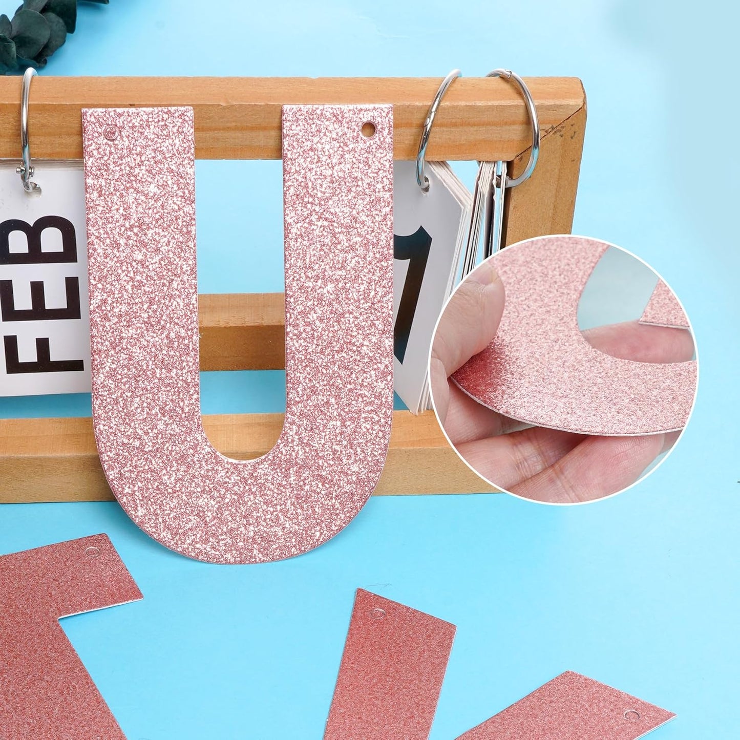 DIY Banner Kit with Letters Glitter Banner Letters Customizable Birthday Banners Graduation Banner Custom Party Hanging Banner for Graduation Wedding Party Baby Shower Decoration(Gold)
