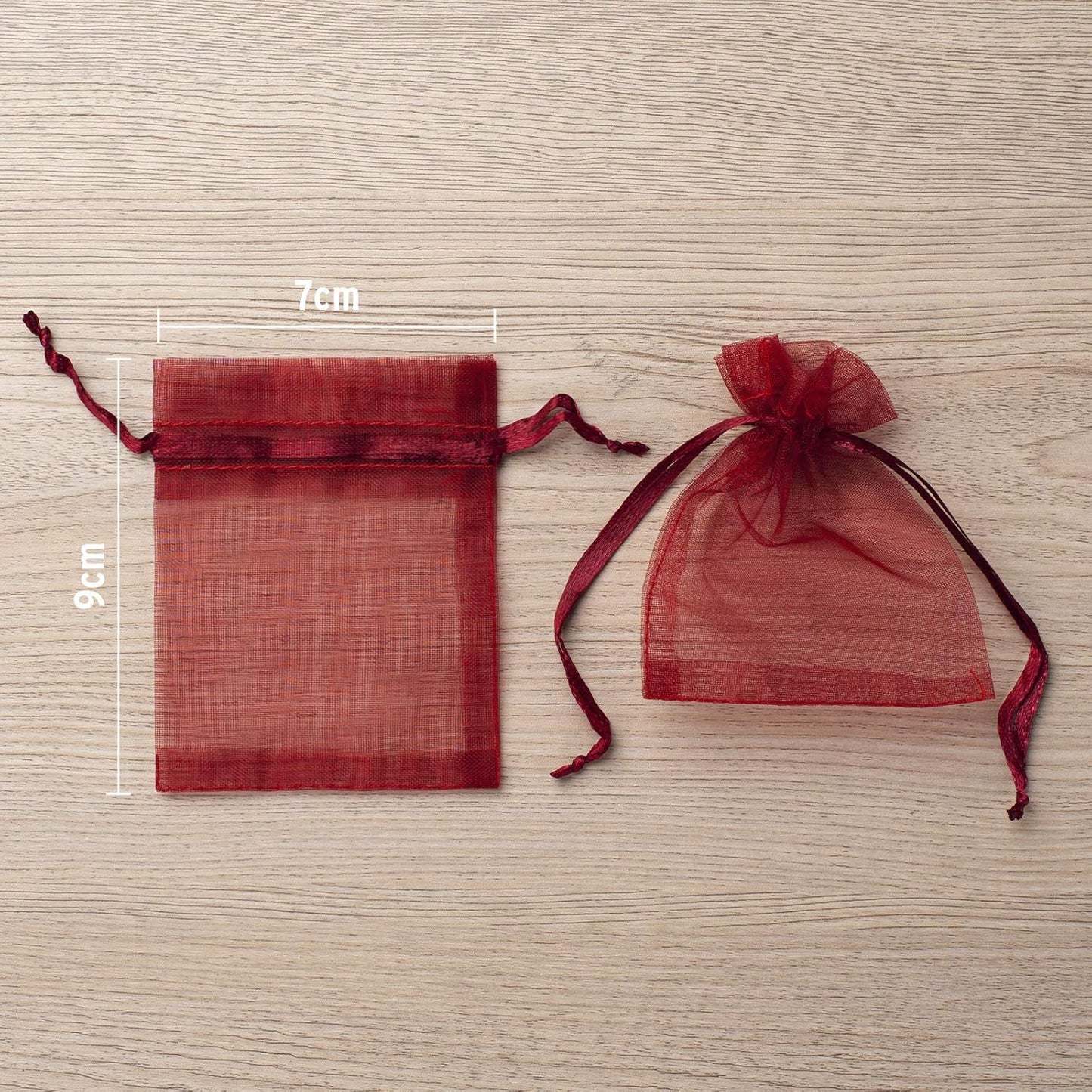 100pcs White Organza Bags 2x3 inch Sheer Drawstring Gift Bags Jewelry Pouches Wedding Party Christmas Favor Gift Bags, Little Mesh Gift Pouches Mini Candy Bags for Small Presents Earrings