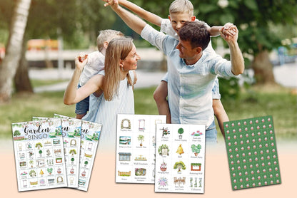 Garden Bingo Cards, Garden Theme Game for 24 Players, Bingo Activities for Adults, Garden Party Favors Supplies Decorations(A02)