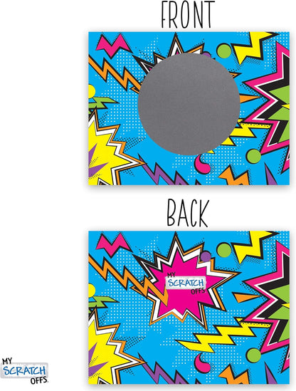 My Scratch Offs - Customizable Scratch-Off Cards Graffiti Design for Prizes, Classroom Rewards & Teacher Supplies, 50 Pack