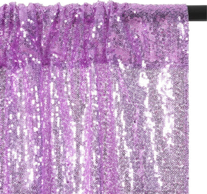 Poise3EHome Black Sequin Backdrop Curtains, 2 Panels 2FTx8FT Glitter Photo Booth Backdrop for Halloween Birthday Bachelorette Wednesday Twilight Party Decorations