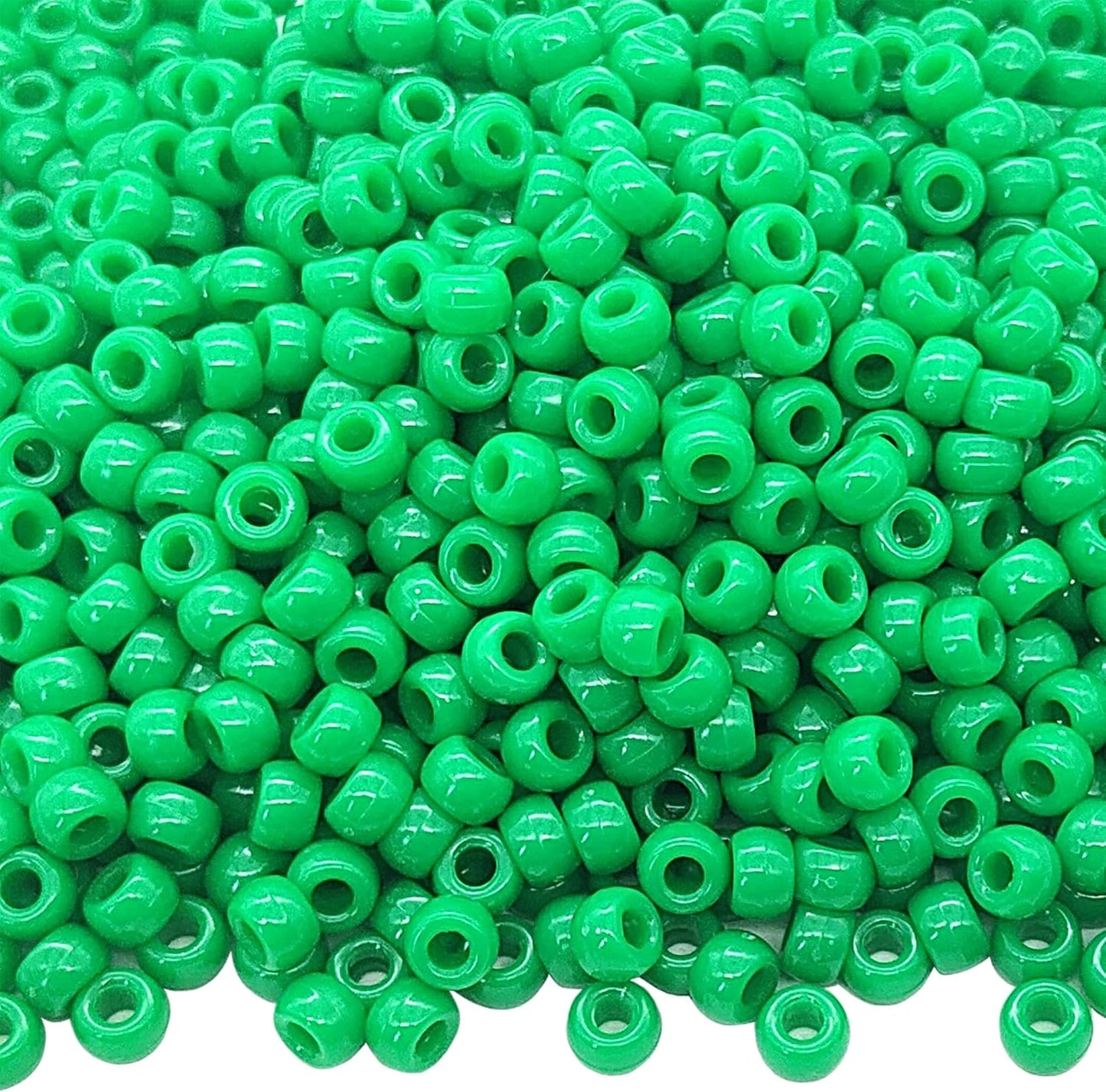 1000Pcs Glow in The Dark Pony Beads 9mm Plastic Kandi Beads Bulk for Friendship Bracelet Necklace Craft Jewelry Making Beads for Hair Braids 9 Color