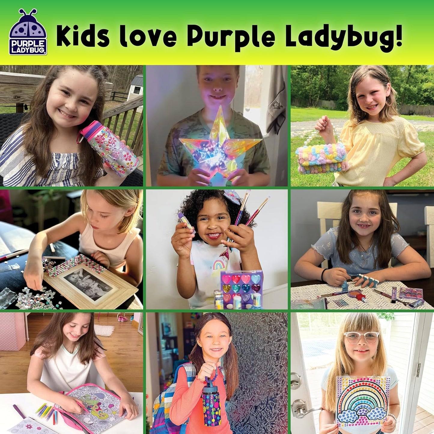 PURPLE LADYBUG Scratch Art for Kids - 150 Rainbow Scratch Art Mini Notes Arts and Craft Supplies, Crafts for Kids Ages 4-12, Mothers Day Note Cards, Kid Summer Activities for Camping & Summer Crafts