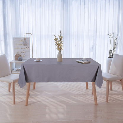 sancua Clear Plastic 100% Waterproof Tablecloth - 54 x 78 Inch - Vinyl PVC Rectangle Table Cloth Protector Oil Spill Proof Wipe Clean Table Cover for Dining Tables, Parties & Camping, Crystal Clear