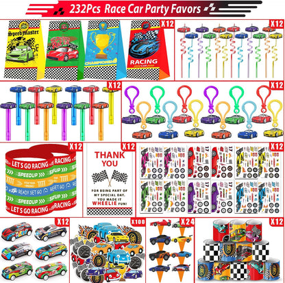 PLOUGVI 232PCS Construction Birthday Party Supplies Decorations Favors, Construction Theme Toys for Goodie Bag Stuffer, Pinata Filler Gifts