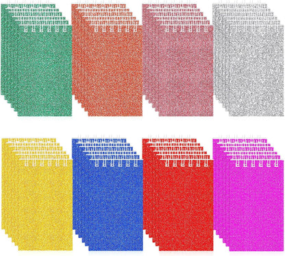 Seajan 24 Pcs Glitter Mini Spiral Notepads for Kids Party Favors Small Prism Notebooks 3.9 x 2.4 Inch Colorful Flash Memo Pads for Girls and Boys Birthday Gift Classroom Rewards 20 Pages Each