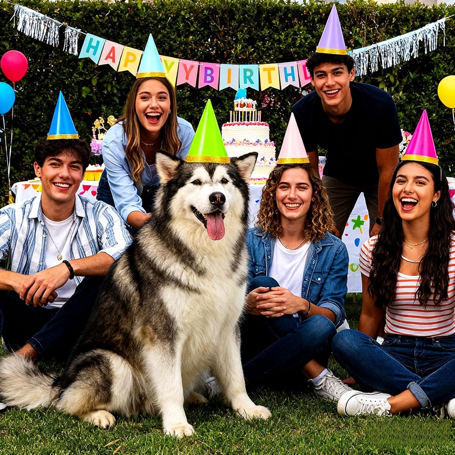 Pre-Assembled Pastel Party Hats for Kids, Birthday Party Hats for Adults
