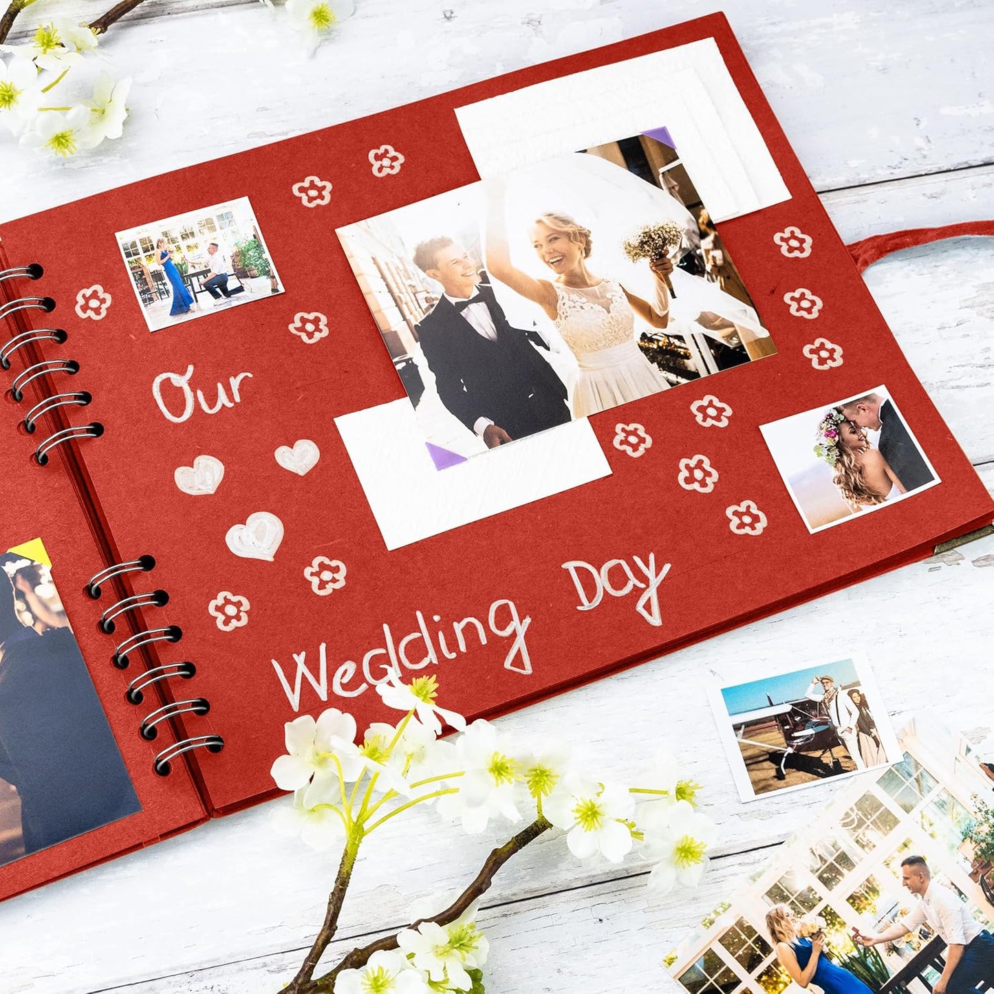 Bstorify Scrapbook Album 60 Pages (8 x 8 Inch) Brown Thick 200gsm Kraft Paper, Photo Album Scrapbook, Memory Book - Ideal for Your Scrapbooking Albums Art & Craft Projects