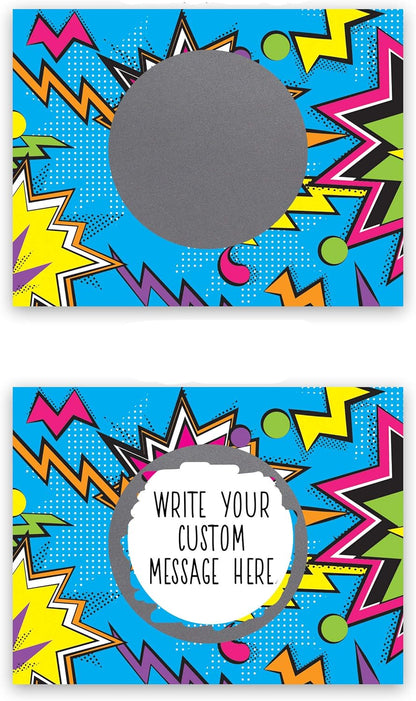 My Scratch Offs - Customizable Scratch-Off Cards Graffiti Design for Prizes, Classroom Rewards & Teacher Supplies, 50 Pack