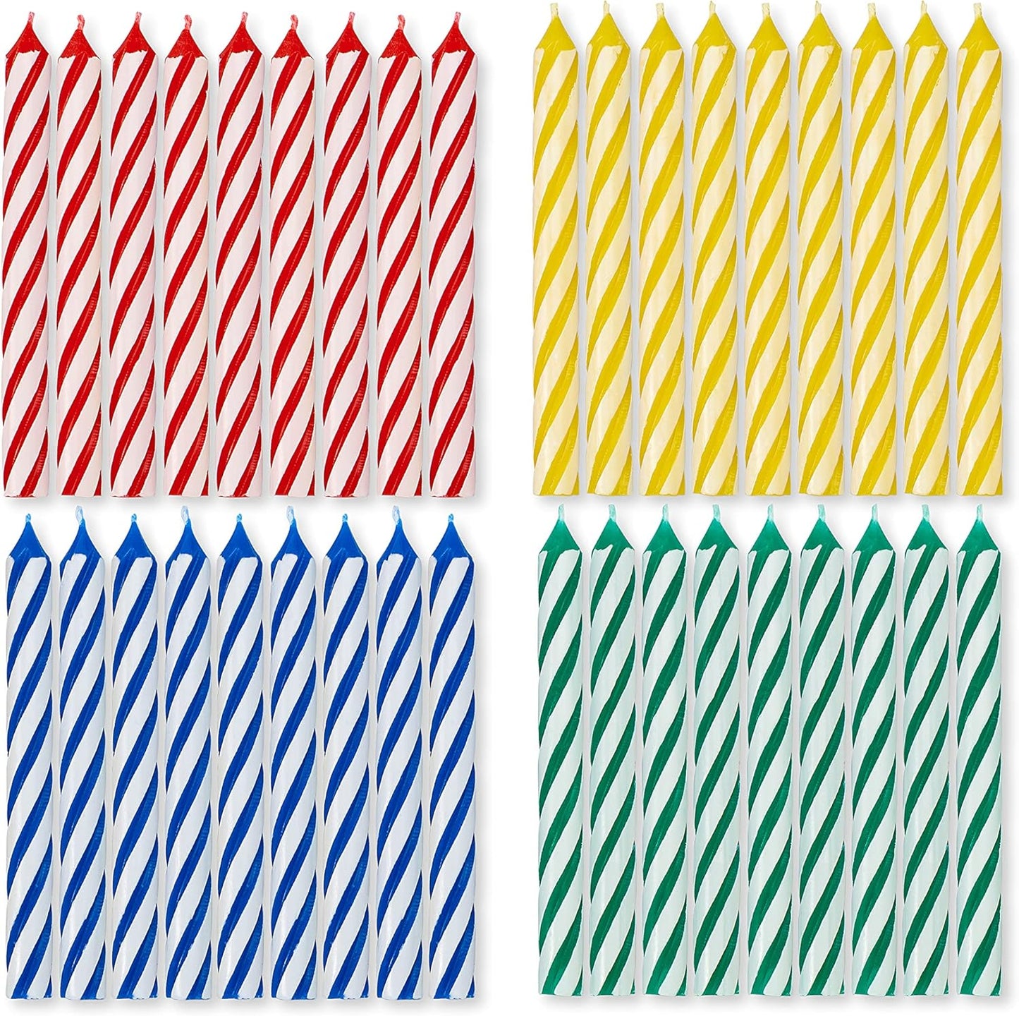American Greetings Birthday Candles, Small White Spiral (48-Count)