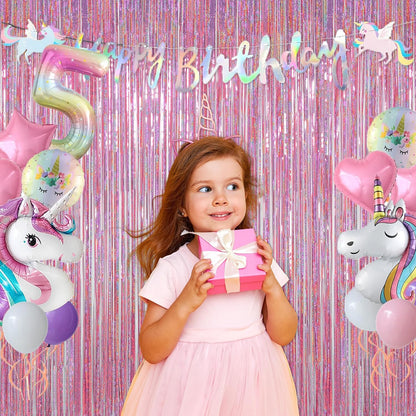 Melsan 2 Pack 3.2 ft x 8.2 ft Tinsel Foil Fringe Curtains Backdrop, Sparkle Metallic Foil Curtains for Party Photo Booth Props Decoration, Pinkish Purple